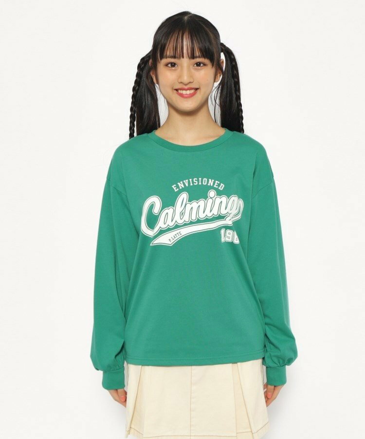 【130cmあり】カレッジロゴロングTシャツ